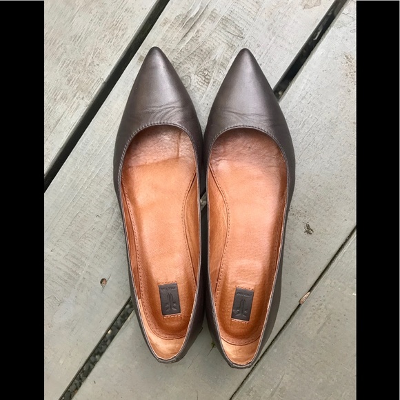 frye sienna leather ballet flats